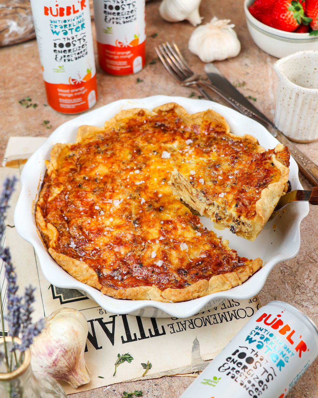 Caramelized Onion, Bacon, & Gruyere Quiche Lorraine